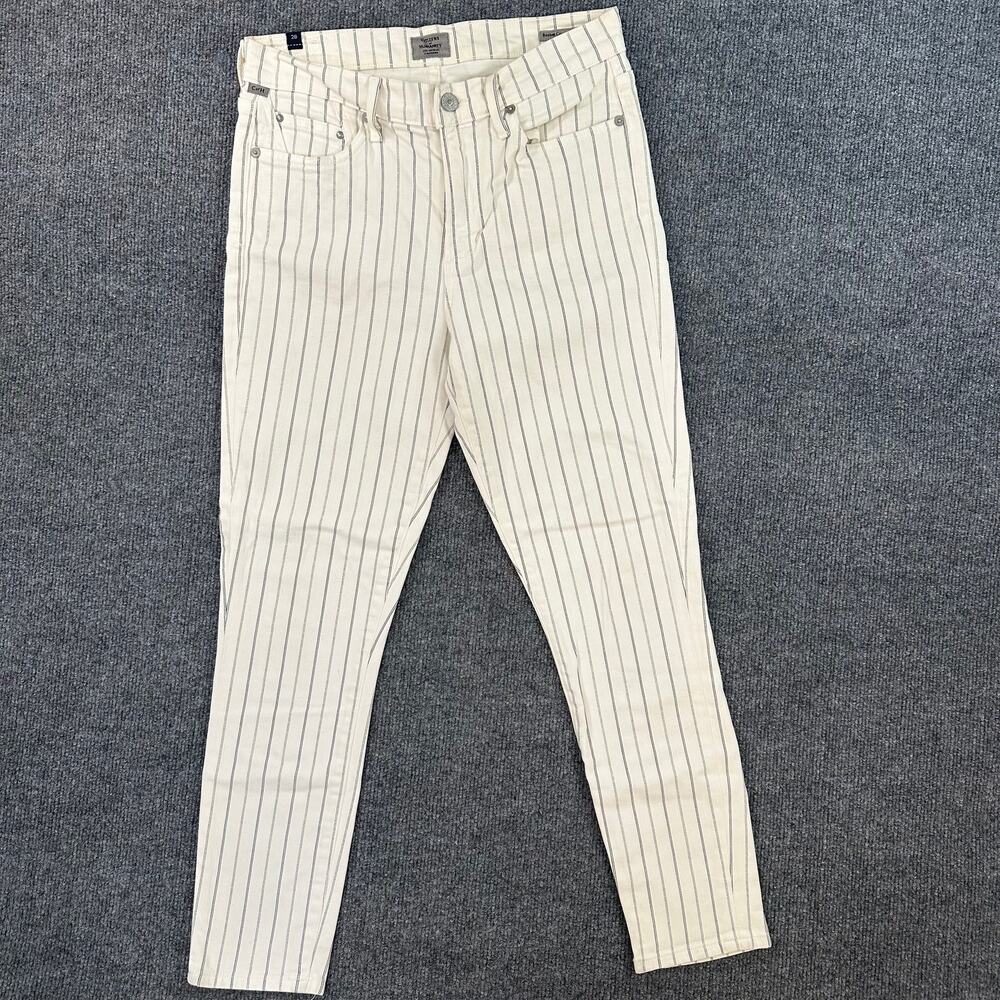 Citizens of Humanity Women's Rocket Crop High Rise Skinny Jeans Pin Stripe 28